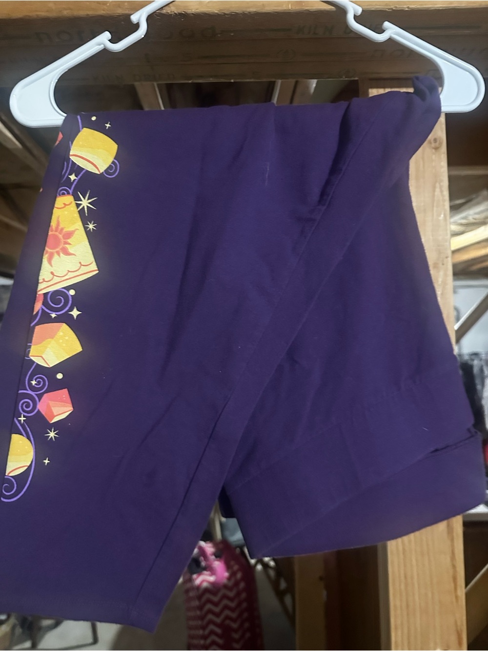 Disney Purple Princess Leggings with Tangled Lantern Print